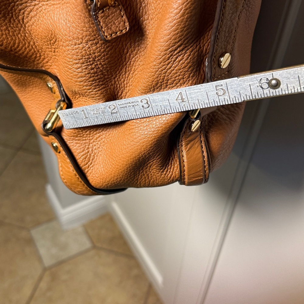Michael Kors Bedford Belted large shoulder bag pebble brown plush leather - Picture 15 of 16